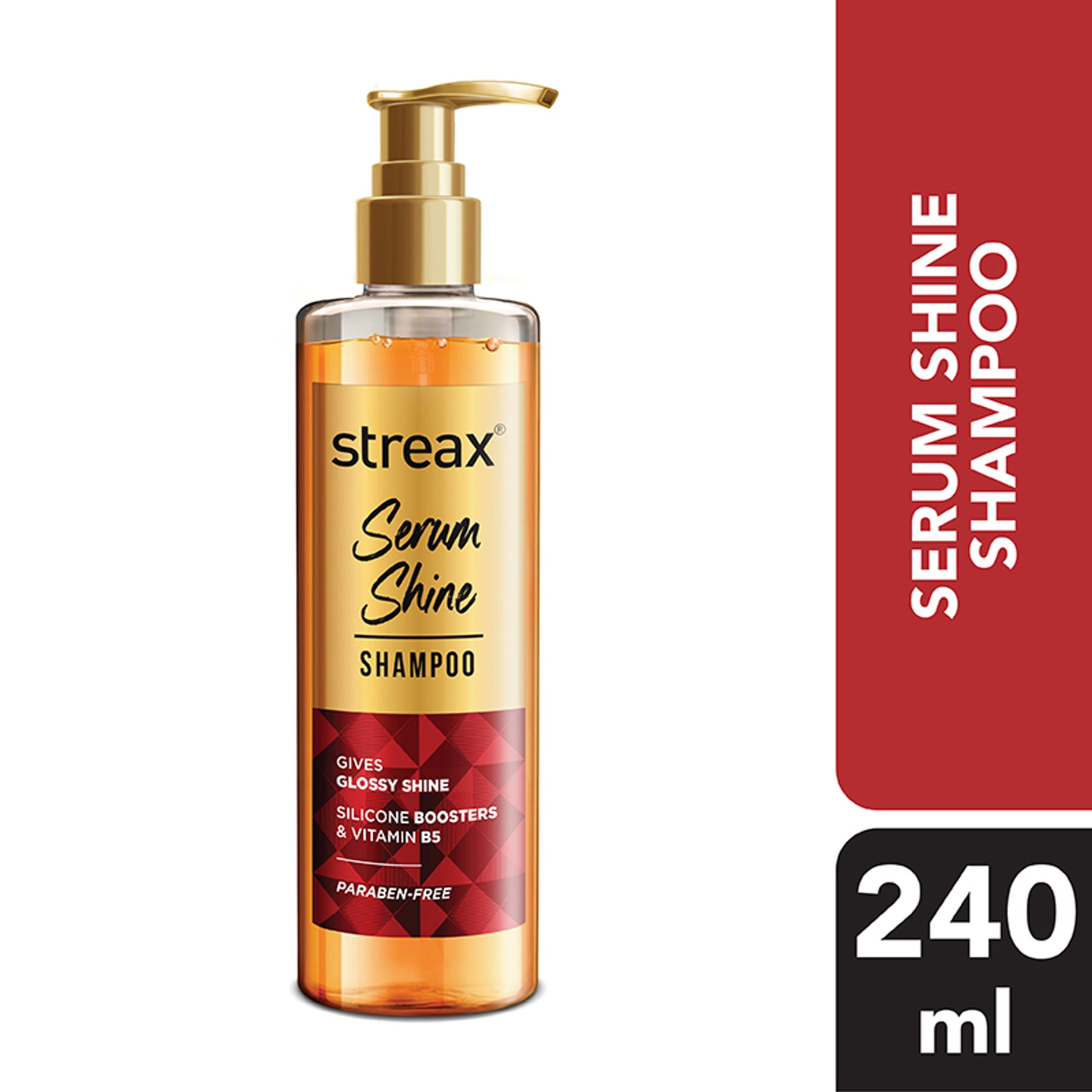 Streax Serum Shine Paraben Free Shampoo For Frizzy & Dry Hair With Silicon Boosters
