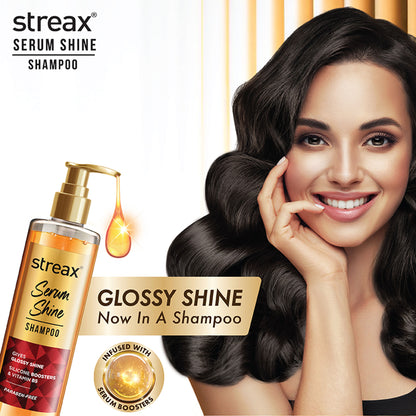 Streax Serum Shine Paraben Free Shampoo For Frizzy & Dry Hair With Silicon Boosters
