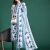 Dhiyona IE Floral Printed Beads and Stones Pure Cotton Kurta with Trousers & With Dupatta