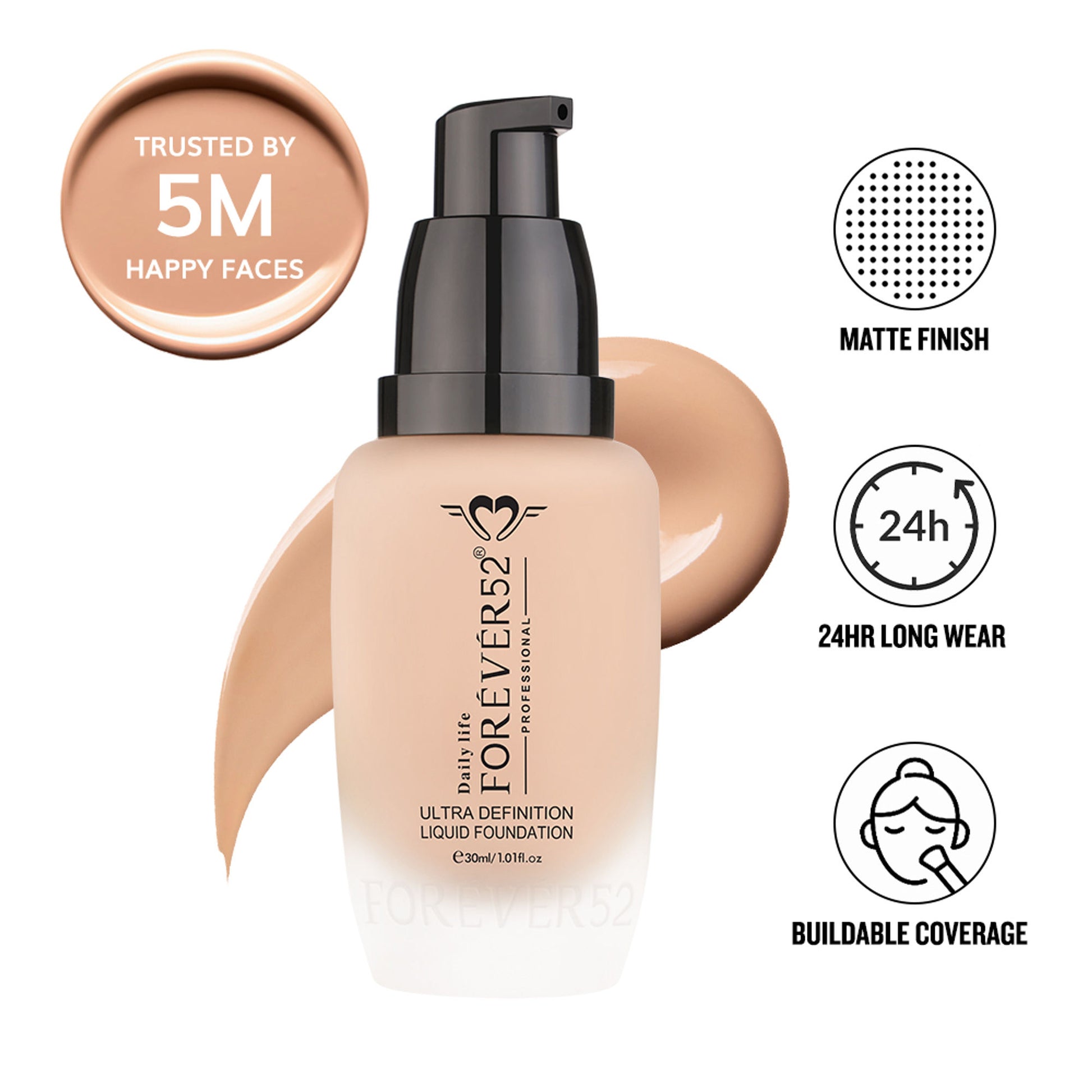Daily Life Forever52 Ultra Definition Liquid Foundation - Custard