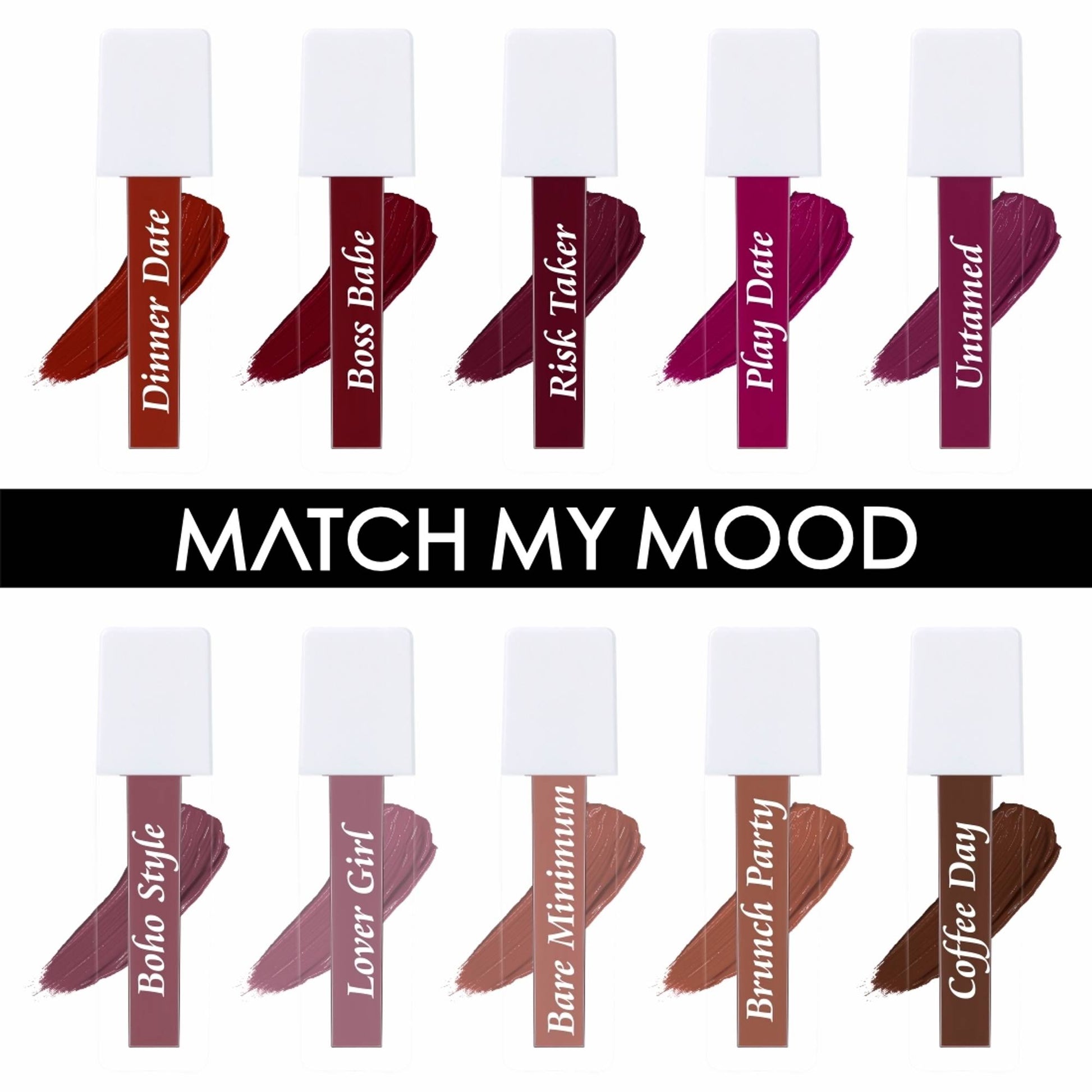 Matt look Match My Mood Lipstick In Multi Shades