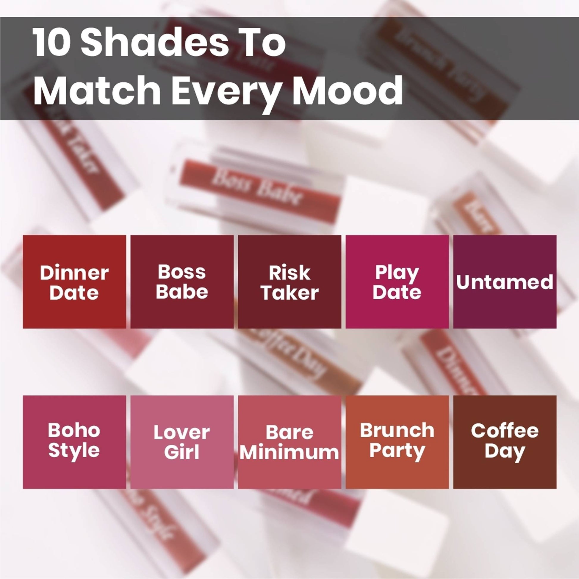 Matt look Match My Mood Lipstick In Multi Shades