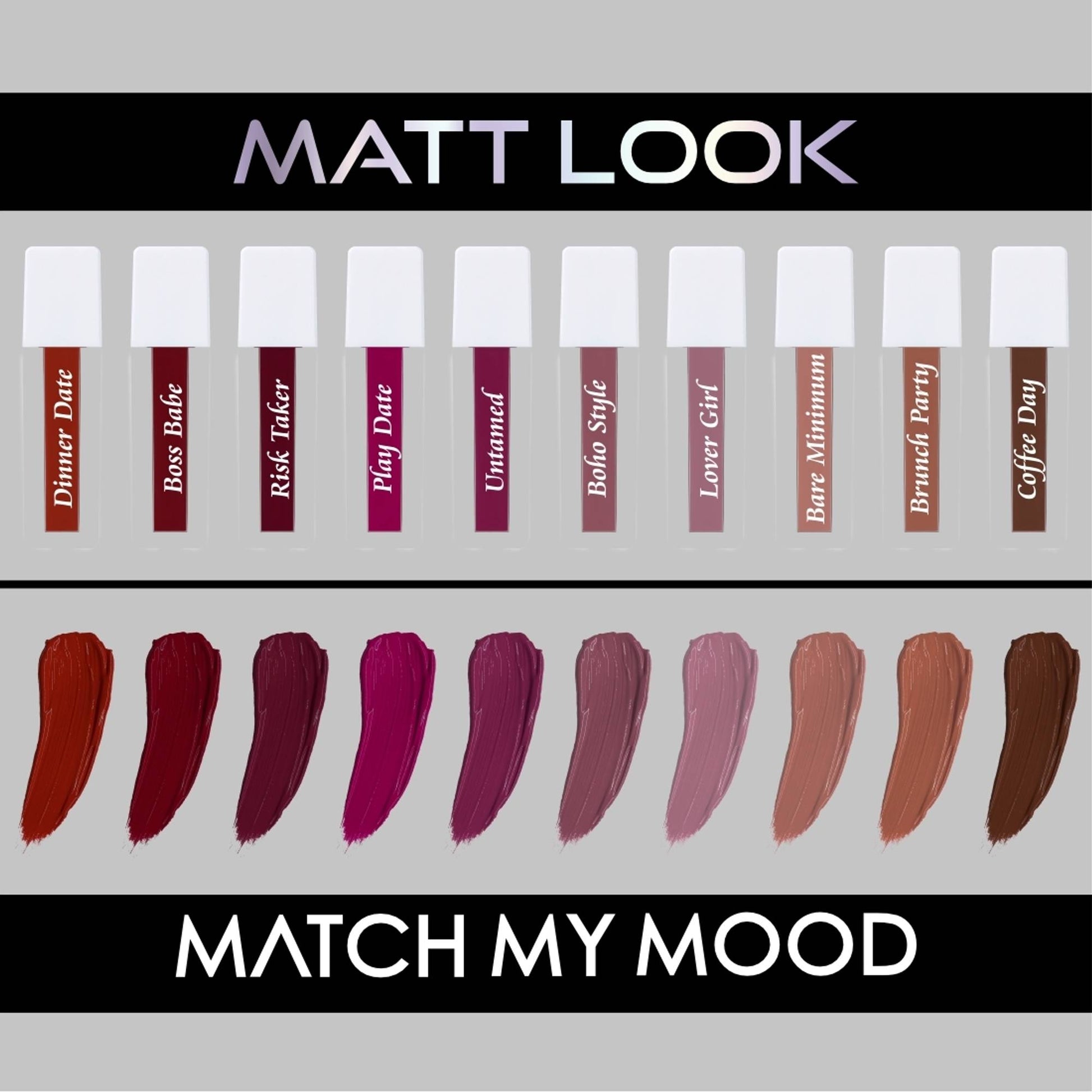 Matt look Match My Mood Lipstick In Multi Shades