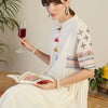 Dhiyona IE Women Ethnic Motifs Embroidered Sequinned Pure Cotton A-Line Kurta with Trousers