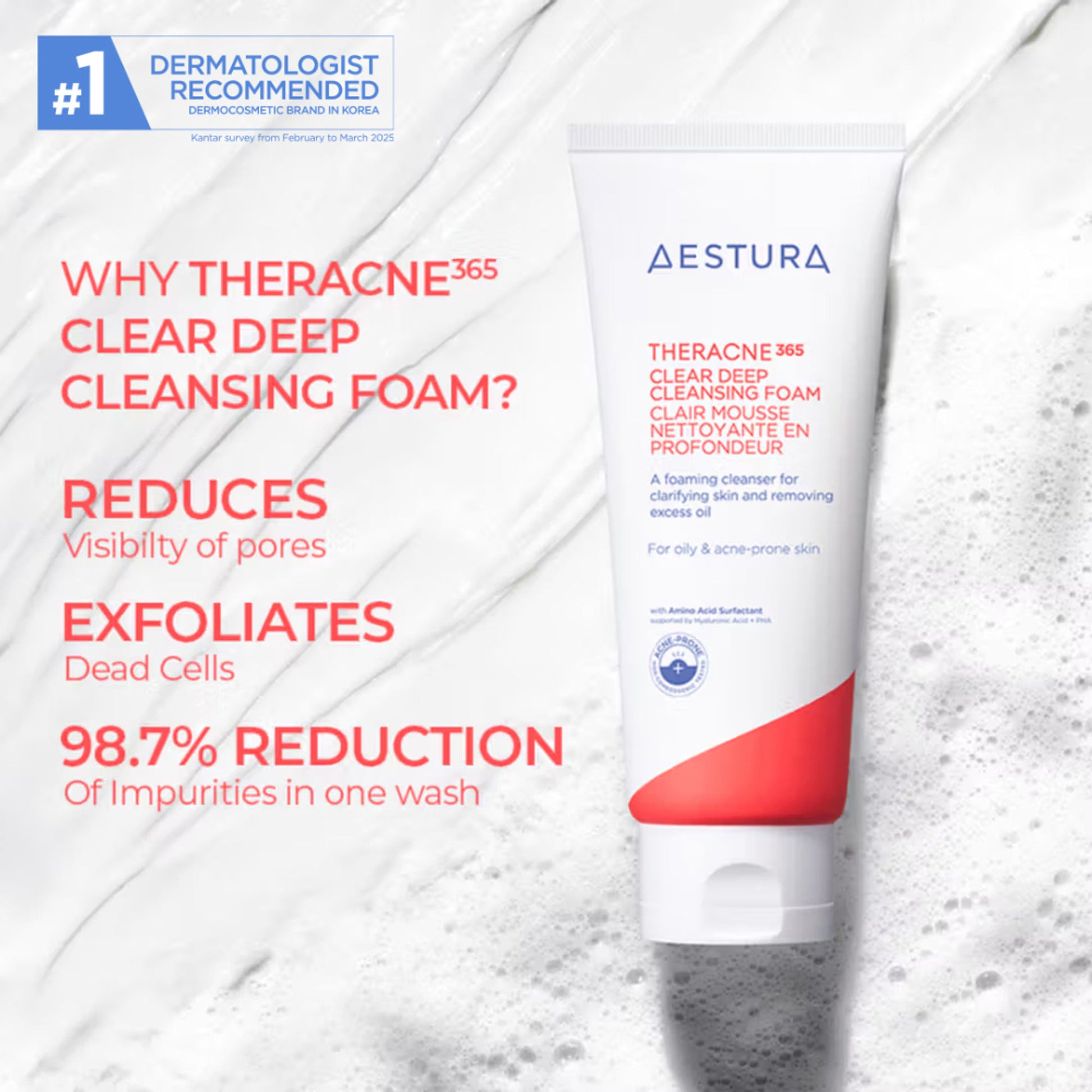 Aestura Theracne365 Clear Deep Cleansing Foam