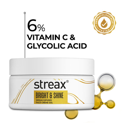 Streax Bright & Shine Serum Infused Face Cream Gel
