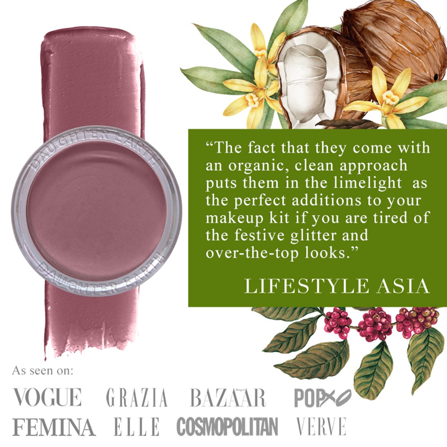 Daughter Earth 100% Vegan Lip & Cheek Tint - Cosmic Nude