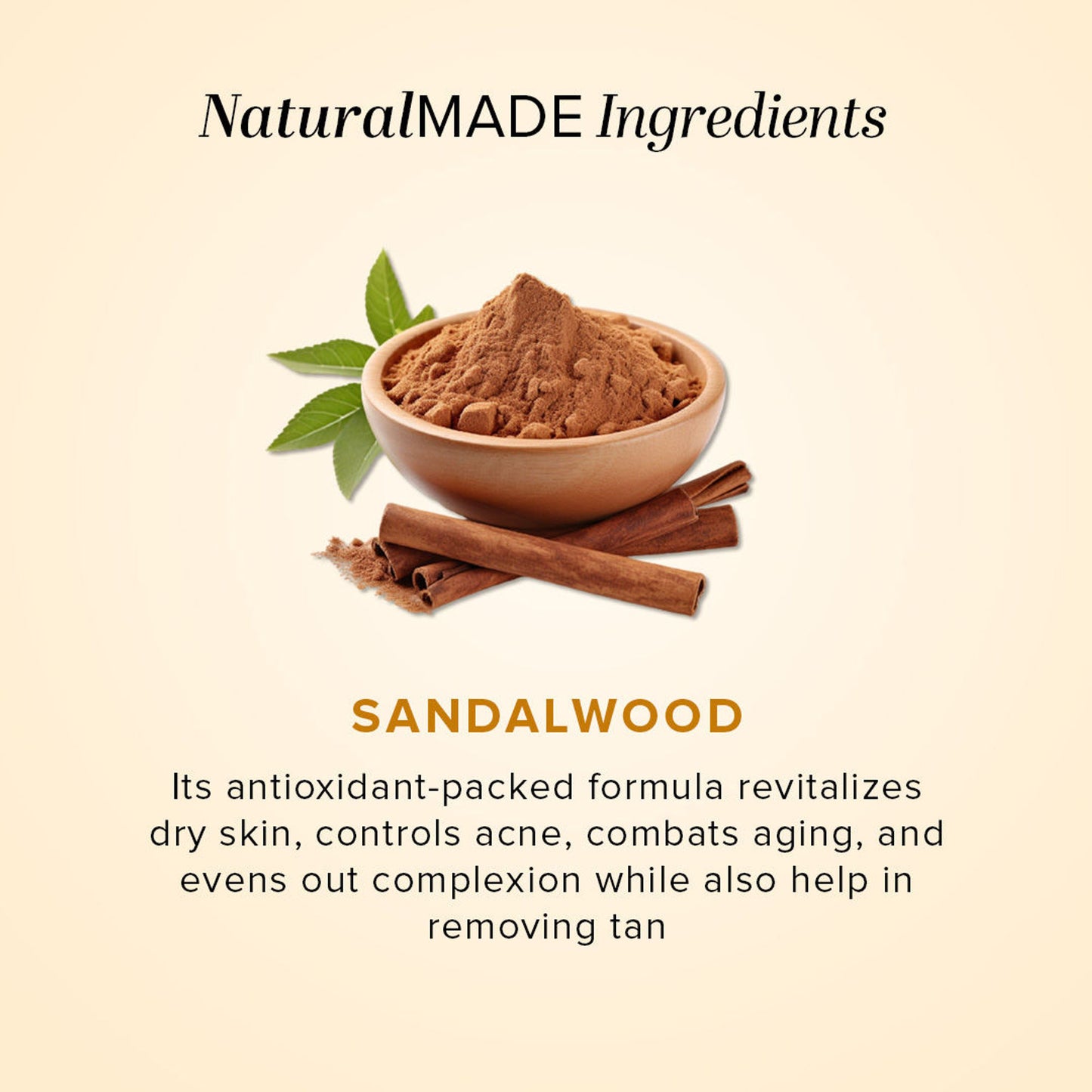 Khadi Natural Sandalwood Handmade Soap Treat Acne & Moisturize Skin