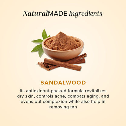 Khadi Natural Sandalwood Handmade Soap Treat Acne & Moisturize Skin