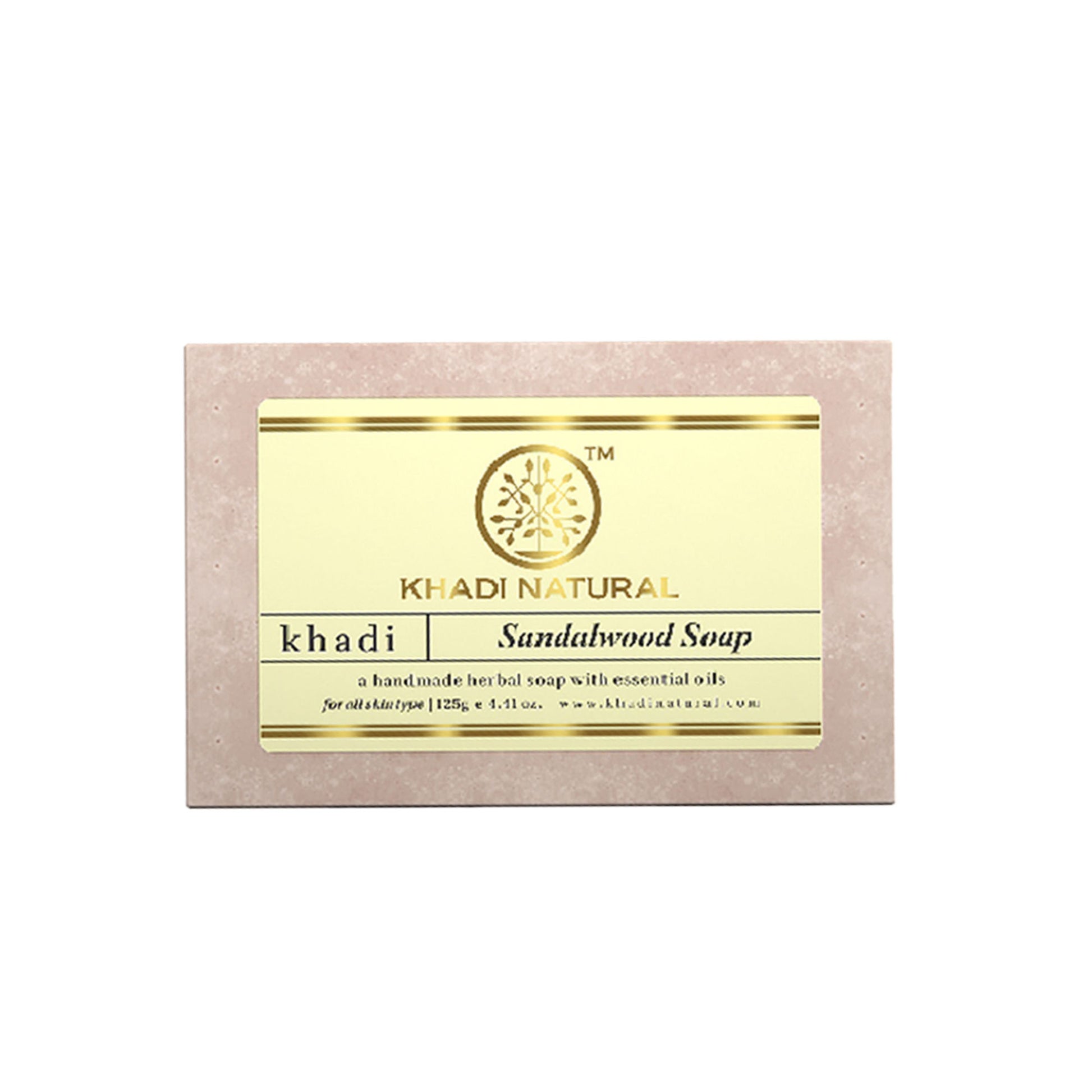 Khadi Natural Sandalwood Handmade Soap Treat Acne & Moisturize Skin