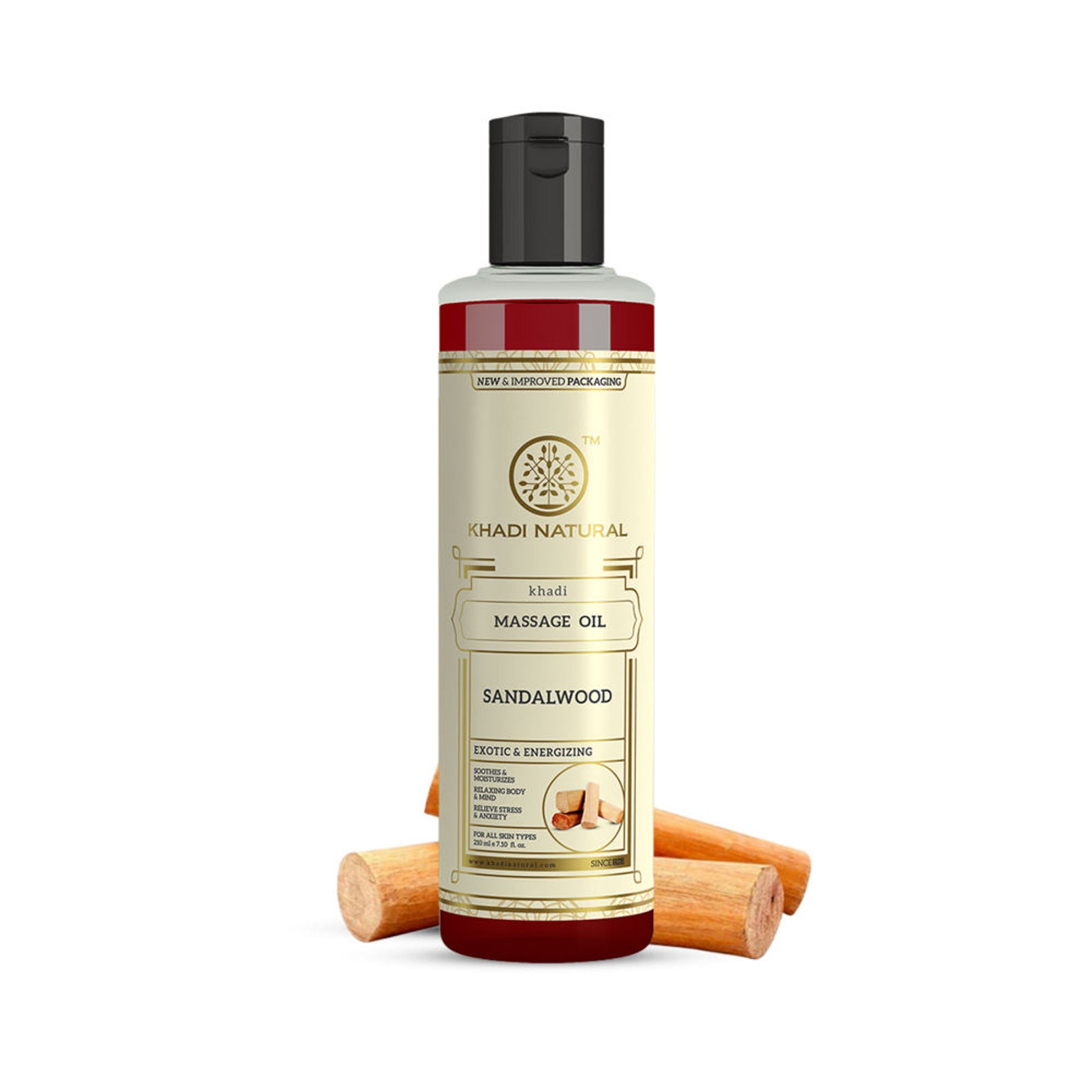 Khadi Natural Sandalwood Massage Oil for a Calm Mind and Softens the Skin