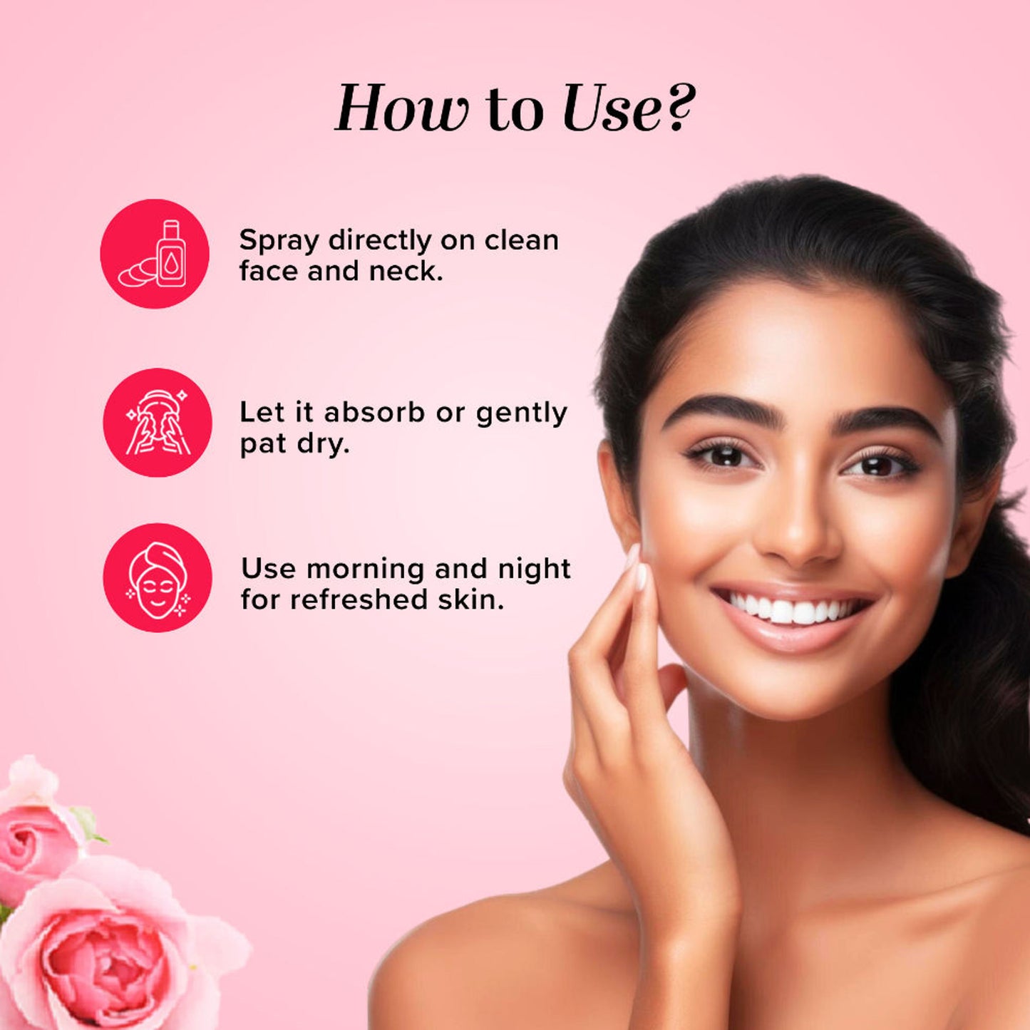 Khadi Natural Pure Rose Water Toner for Everyday Floral Freshness