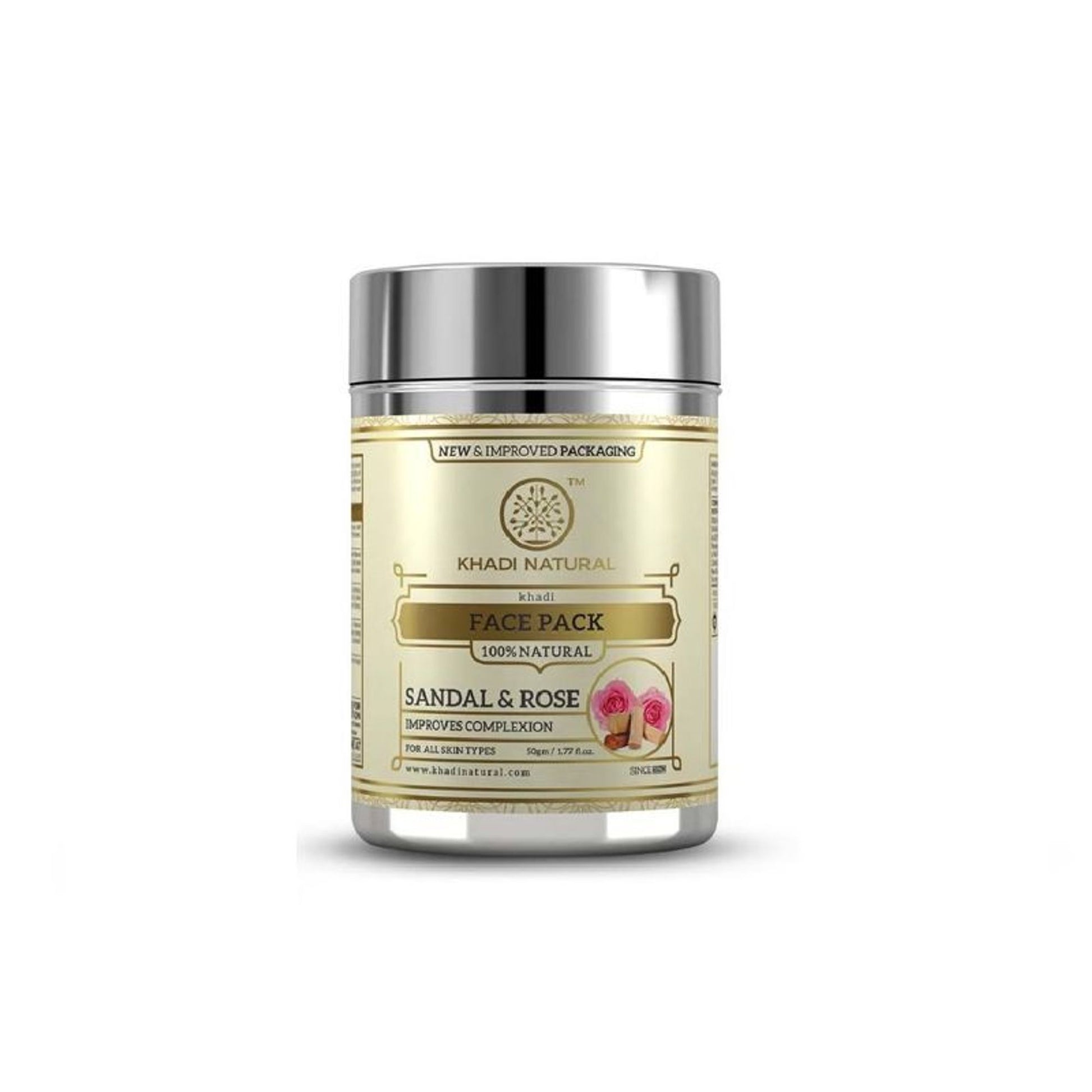 Khadi Natural Sandal & Rose Face Pack Removes Dead Skin Cells
