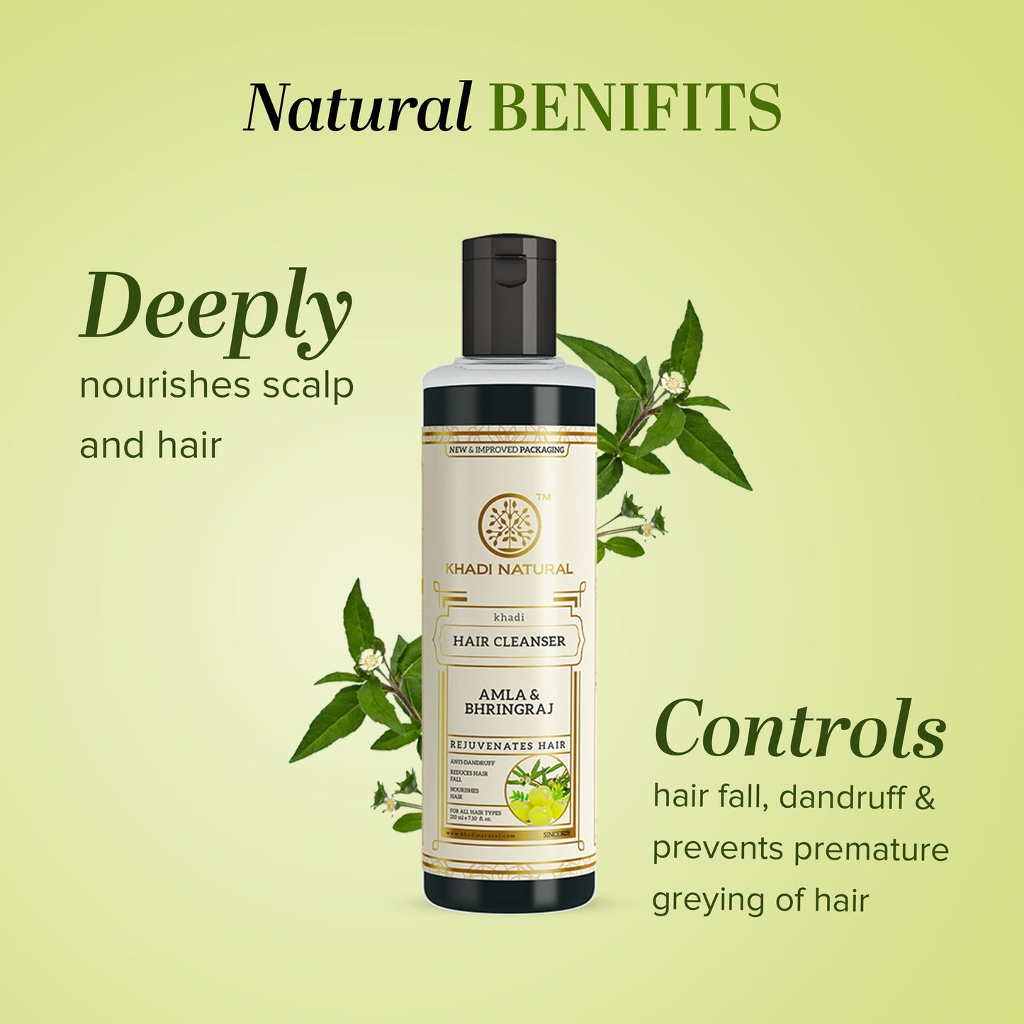 Khadi Natural Amla & Bhringraj Hair Cleanser/Shampoo Scalp & Hair cleanser
