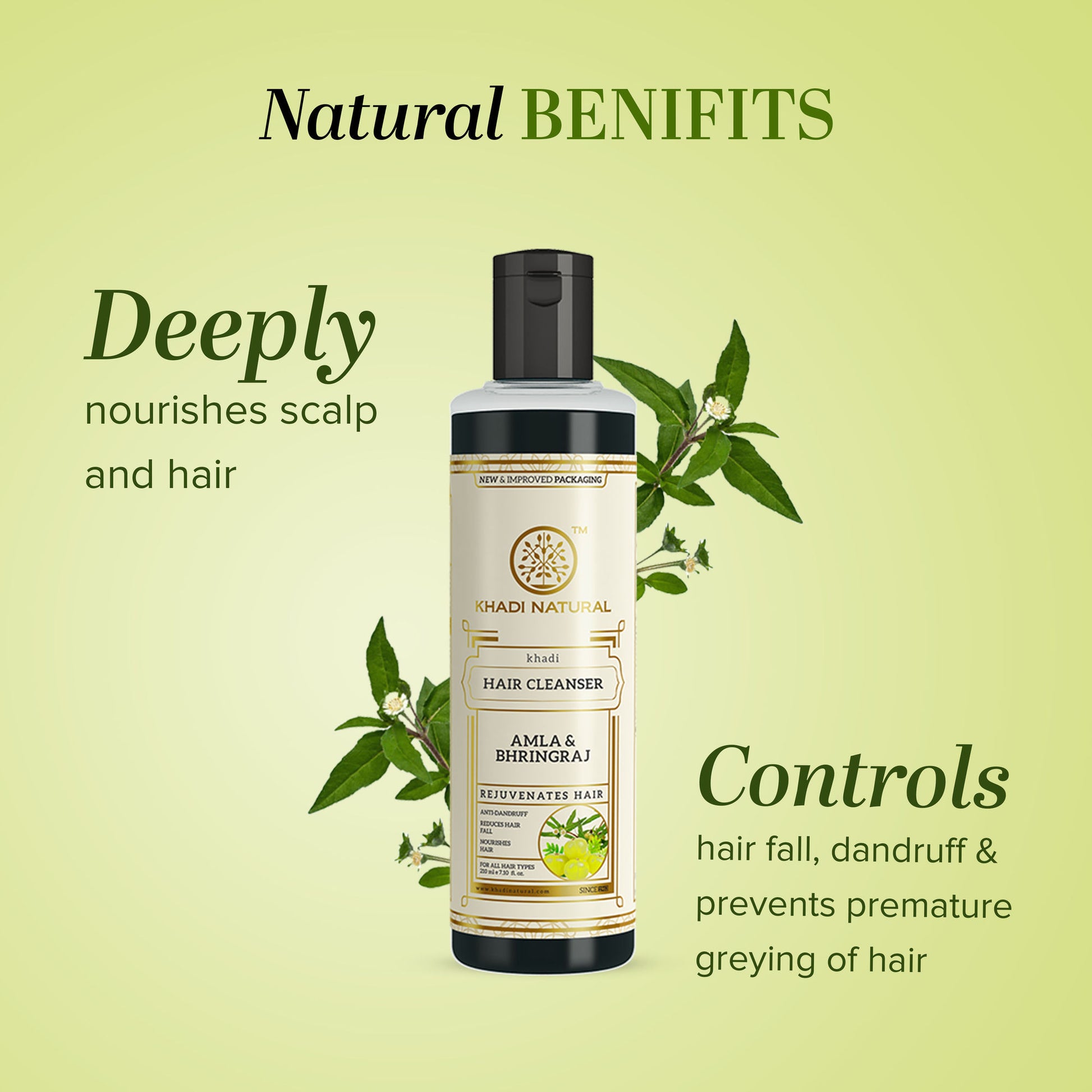 Khadi Natural Amla & Bhringraj Hair Cleanser/Shampoo Scalp & Hair cleanser