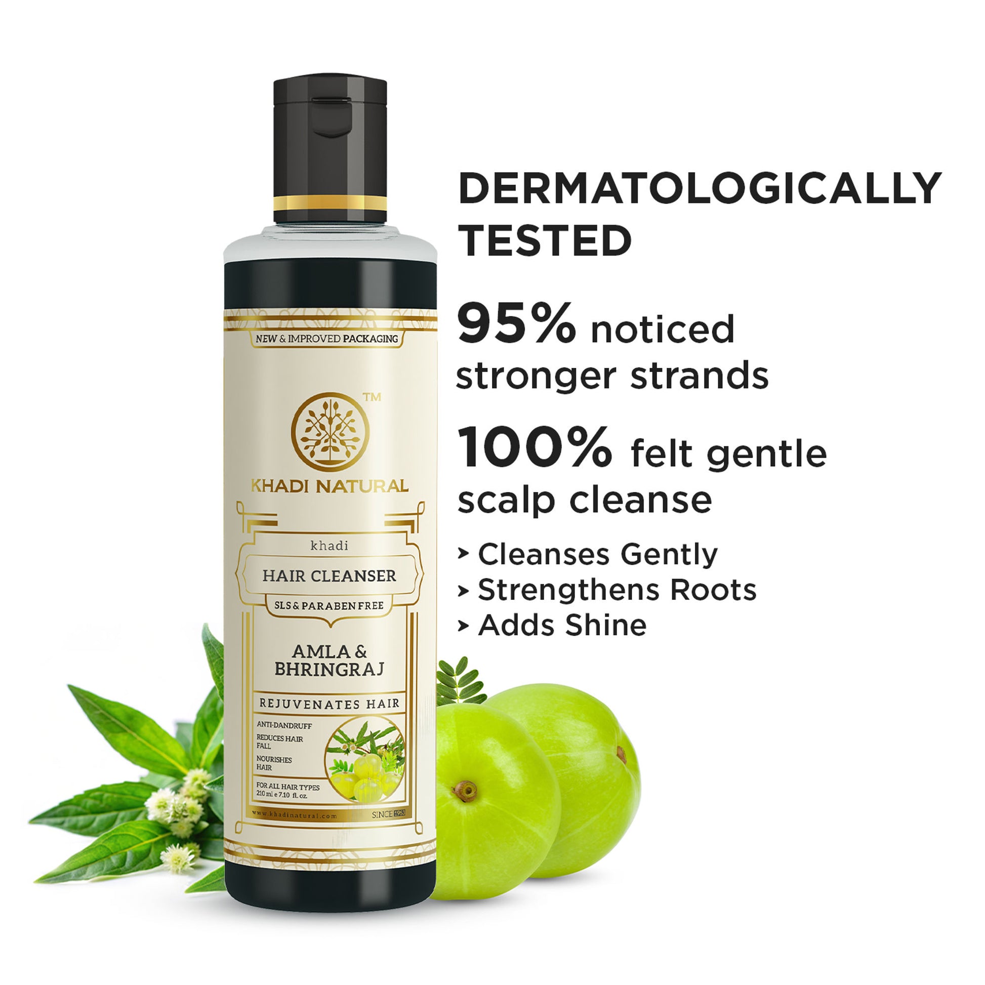 Khadi Natural Amla & Bhringraj Hair Cleanser/Shampoo SLS Paraben Free For All hair types