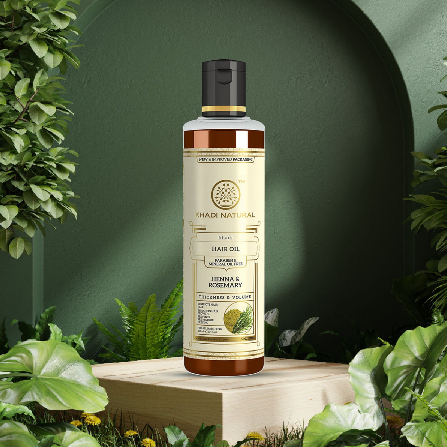 Khadi Natural Henna Rosemary Hair Oil For Hair Growth Paraben & Mineral Oil Free