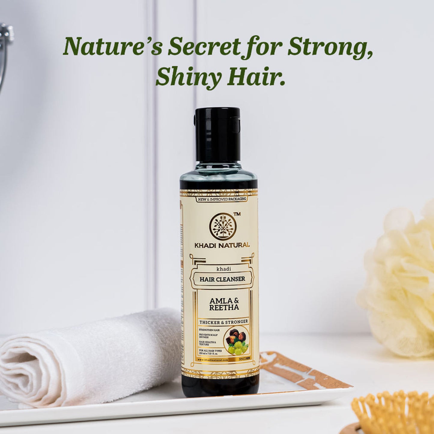 Khadi Natural Amla & Reetha Hair Cleanser Shampoo for Strong Roots and Natural Shine
