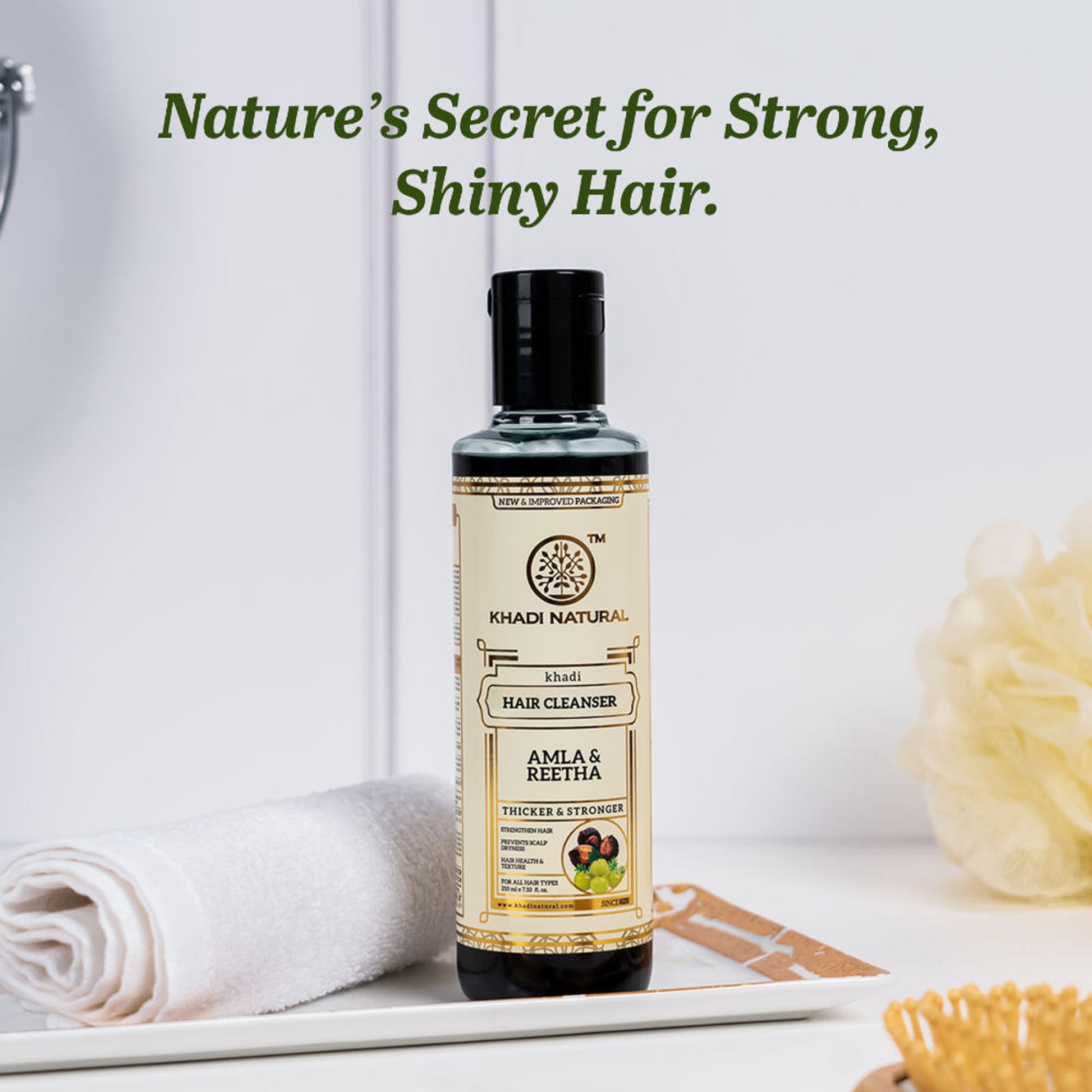 Khadi Natural Amla & Reetha Hair Cleanser Shampoo for Strong Roots and Natural Shine