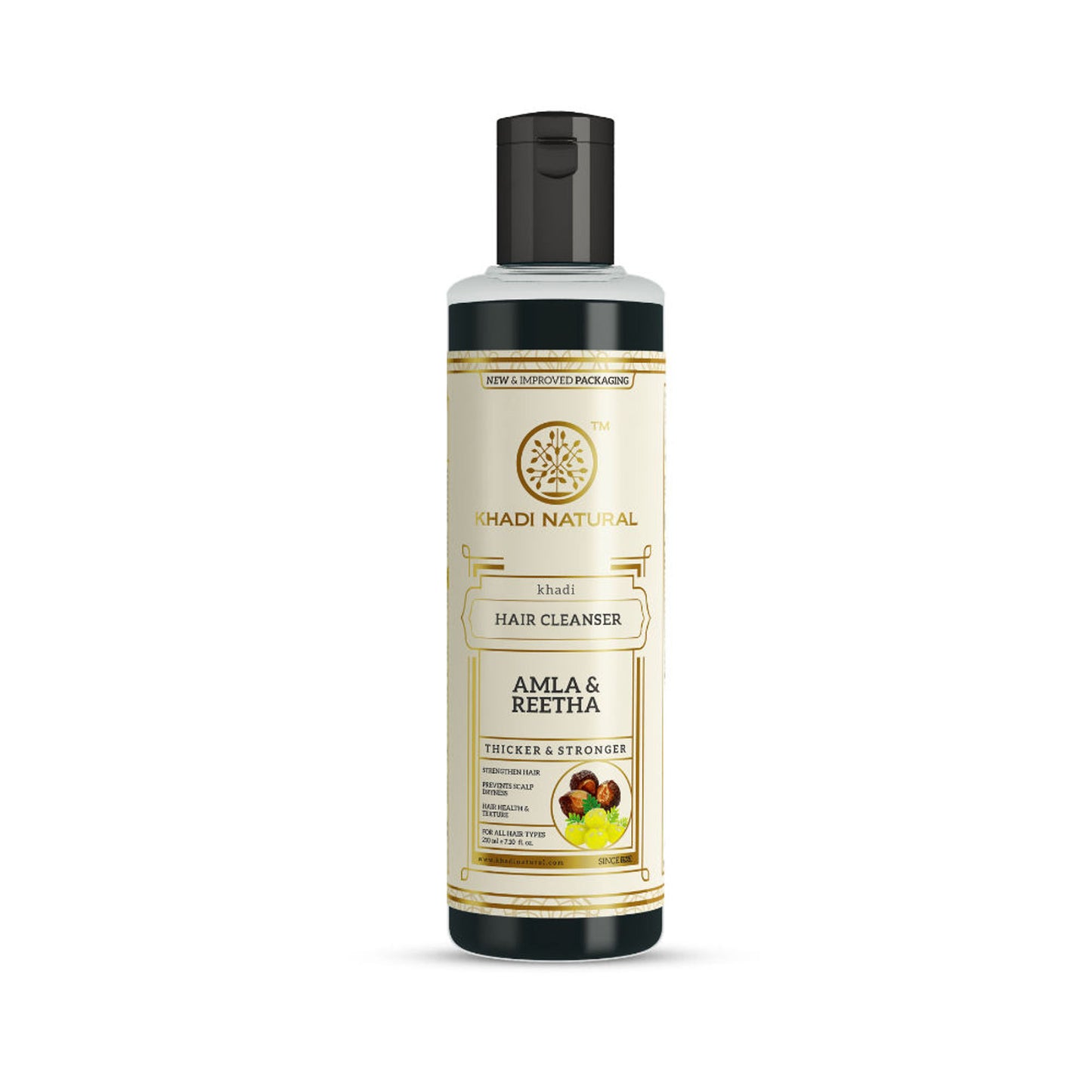 Khadi Natural Amla & Reetha Hair Cleanser Shampoo for Strong Roots and Natural Shine