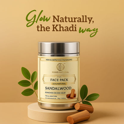 Khadi Natural Sandalwood Face Pack for Oily Skin and Acne-Prone Concerns