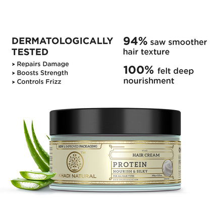 Khadi Natural Protein Hair Cream for Hair Fall, Dryness, and Weak Roots
