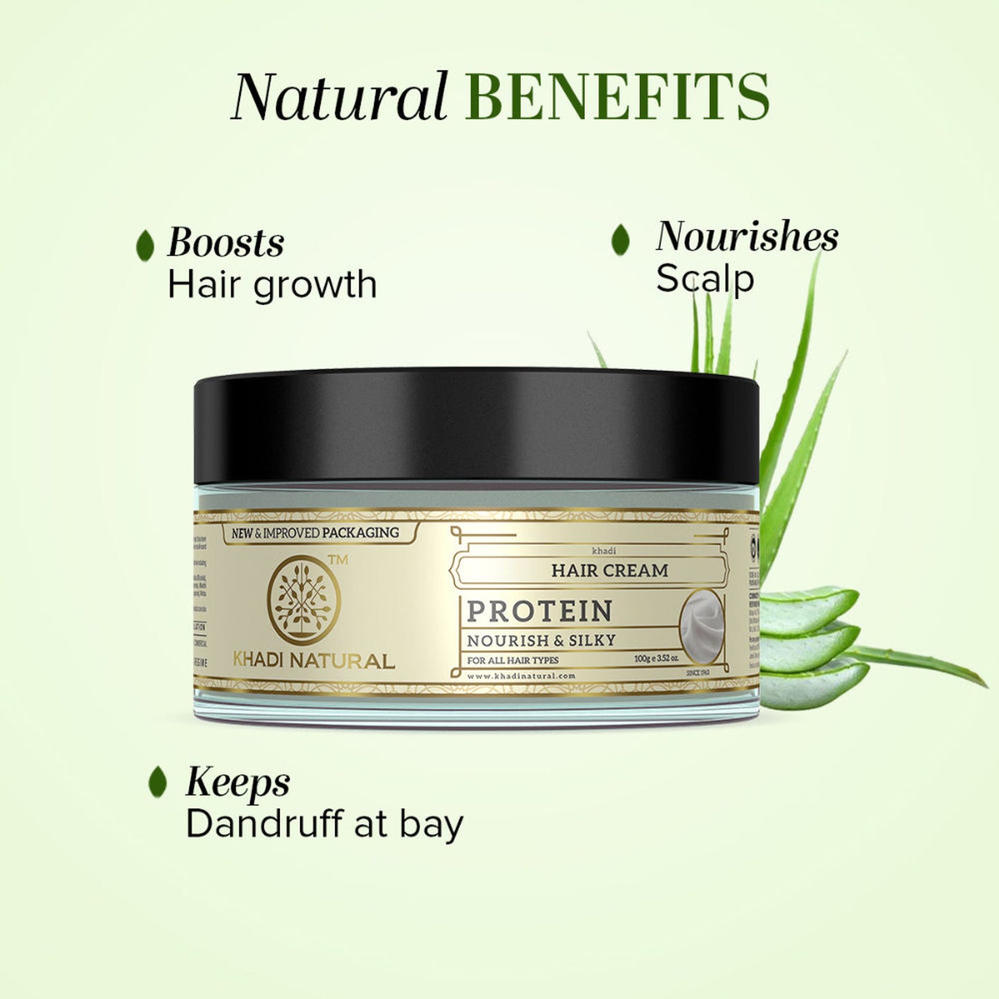 Khadi Natural Protein Hair Cream for Hair Fall, Dryness, and Weak Roots