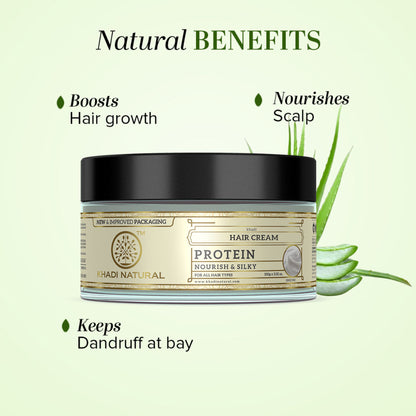 Khadi Natural Protein Hair Cream for Hair Fall, Dryness, and Weak Roots