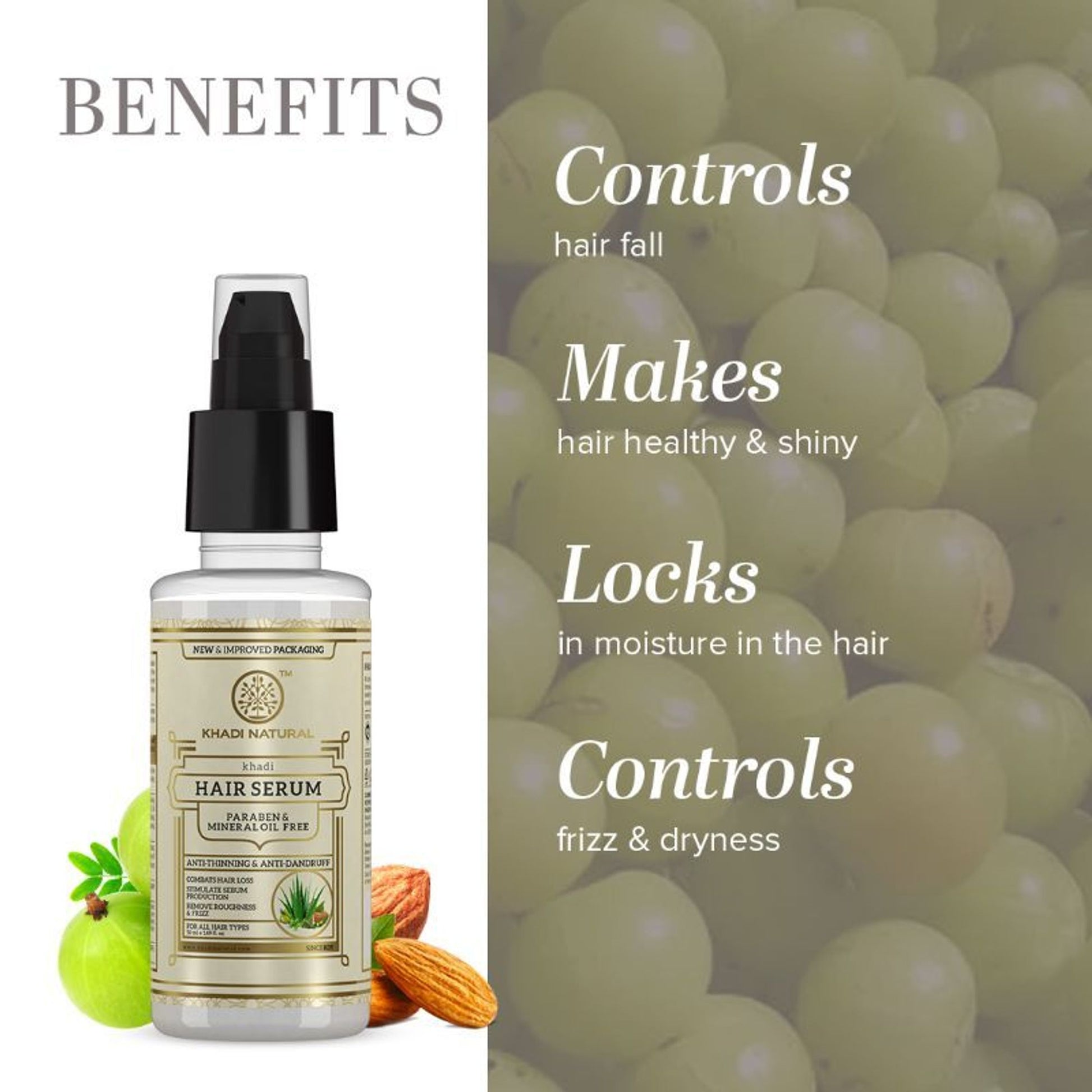 Khadi Natural Hair Serum Remove Roughness & Frizz