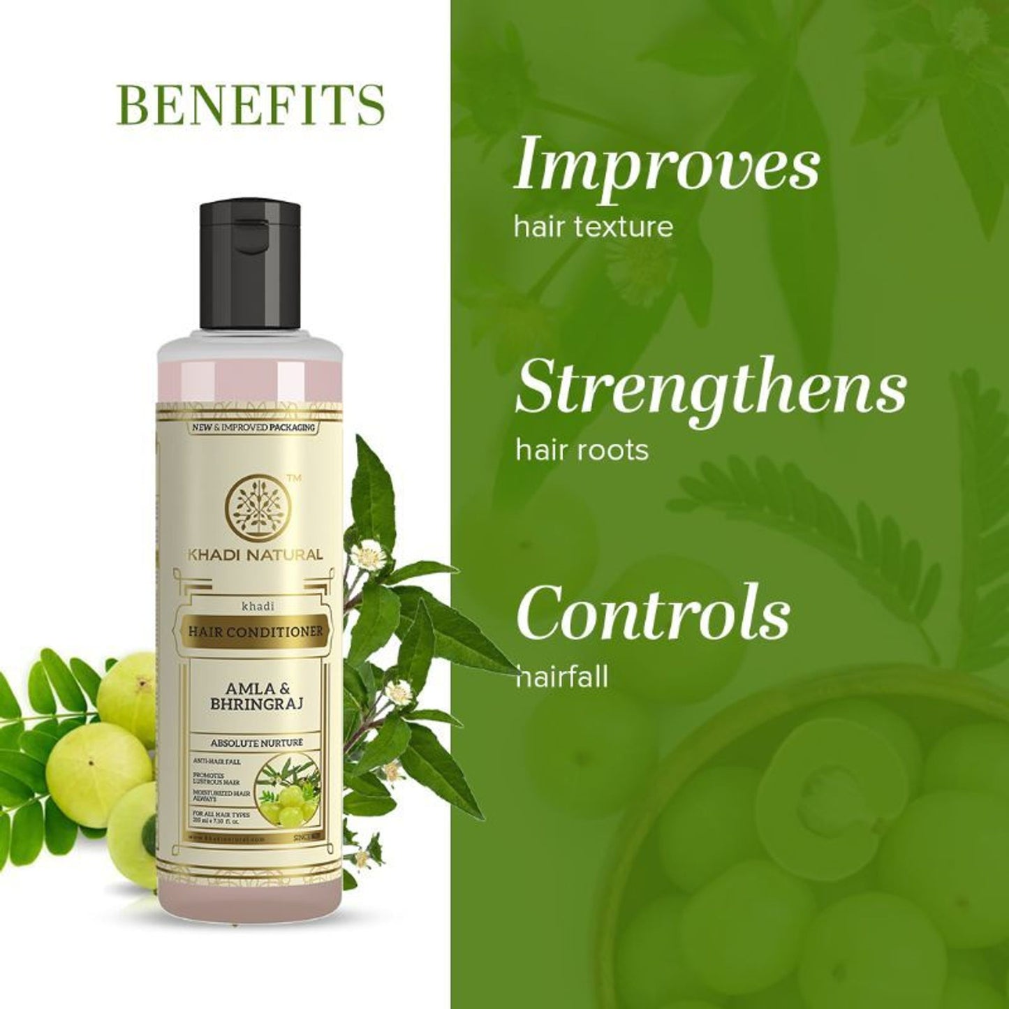 Khadi Natural Amla & Bhringraj Hair Conditioner For Anti-Hair Fall