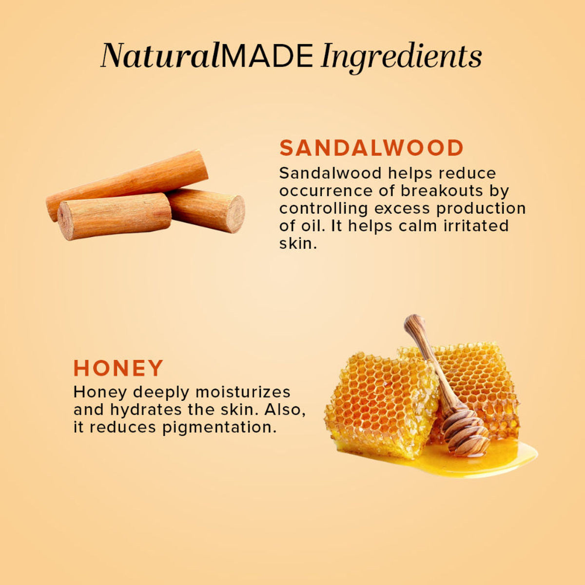 Khadi Natural Sandalwood & Honey Face Wash for Hydration, Glow and Gentle Cleansing