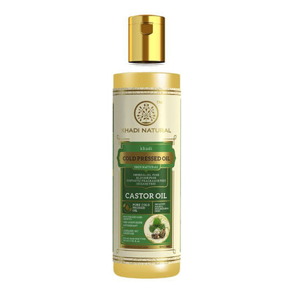 Khadi Natural Cold Pressed Natural Castor Hair & Skin Oil - SLS & Mineral Oil Free