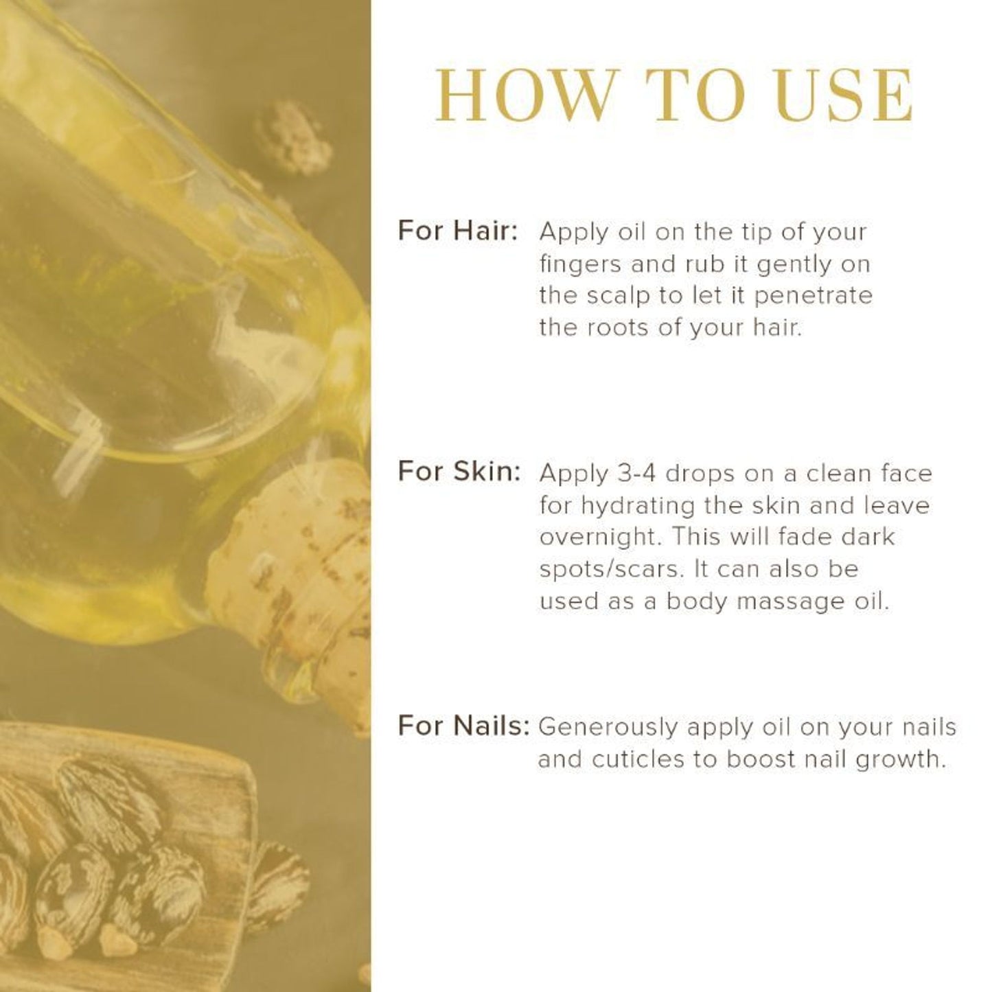 Khadi Natural Cold Pressed Natural Castor Hair & Skin Oil - SLS & Mineral Oil Free
