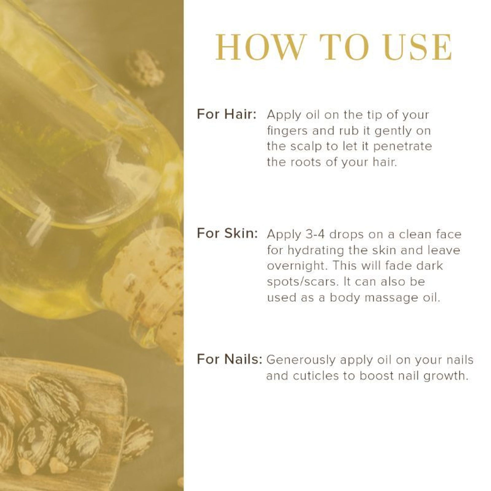 Khadi Natural Cold Pressed Natural Castor Hair & Skin Oil - SLS & Mineral Oil Free