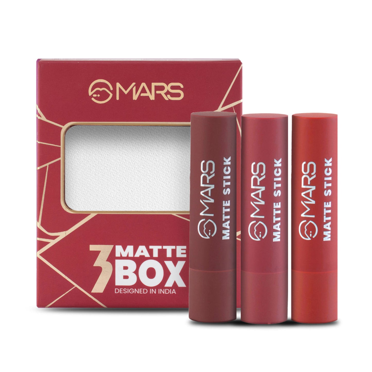 MARS Matte Lipsticks Box - 01 Reds and Maroons