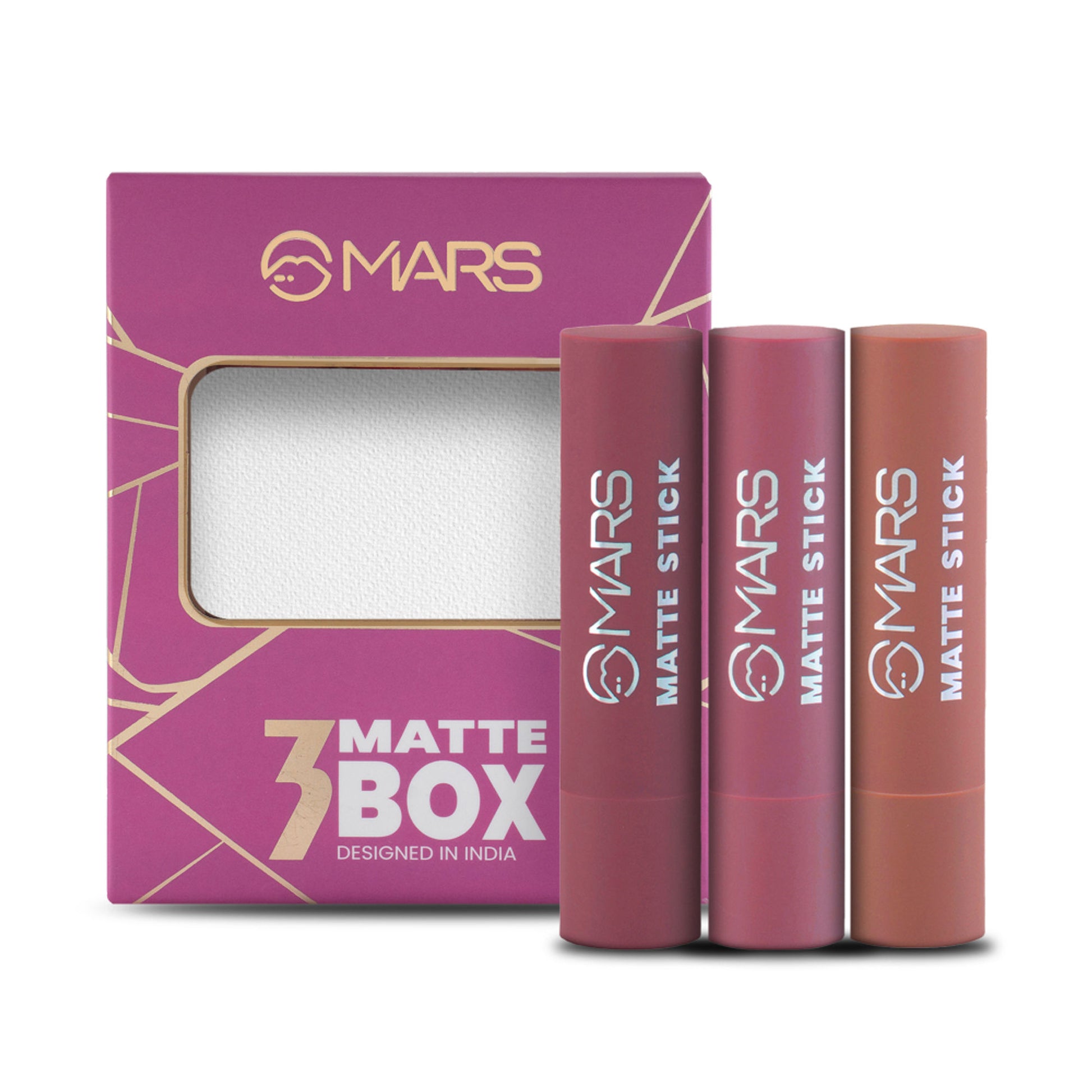 MARS Matte Lipsticks Box - 02 Peaches and Nudes