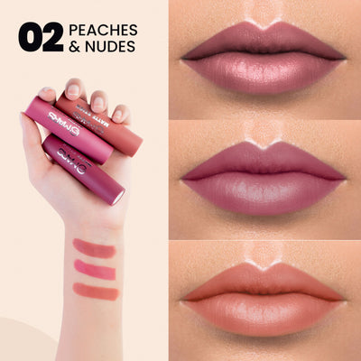 MARS Matte Lipsticks Box - 02 Peaches and Nudes