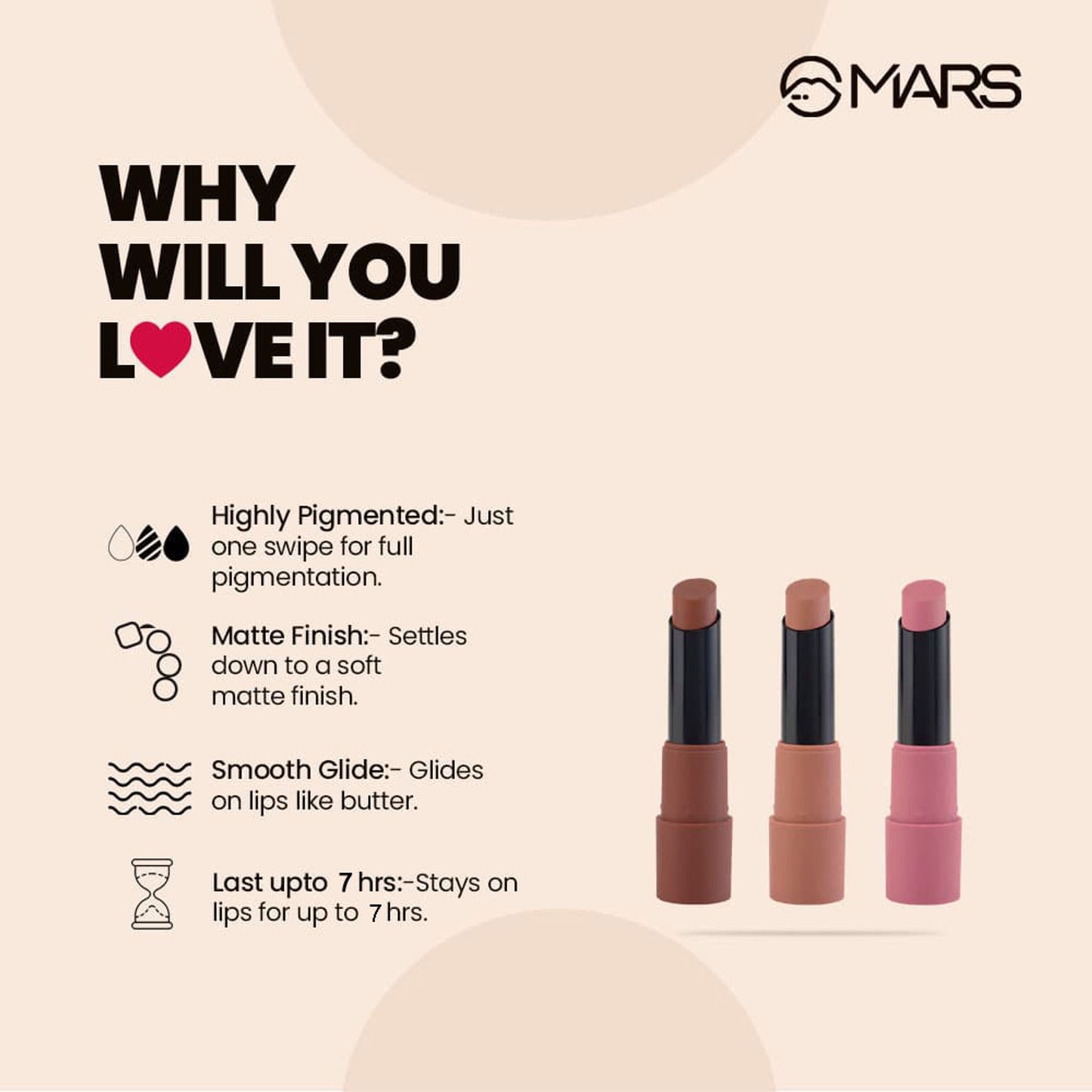 MARS Matte Lipsticks Box - Blushes Nudes