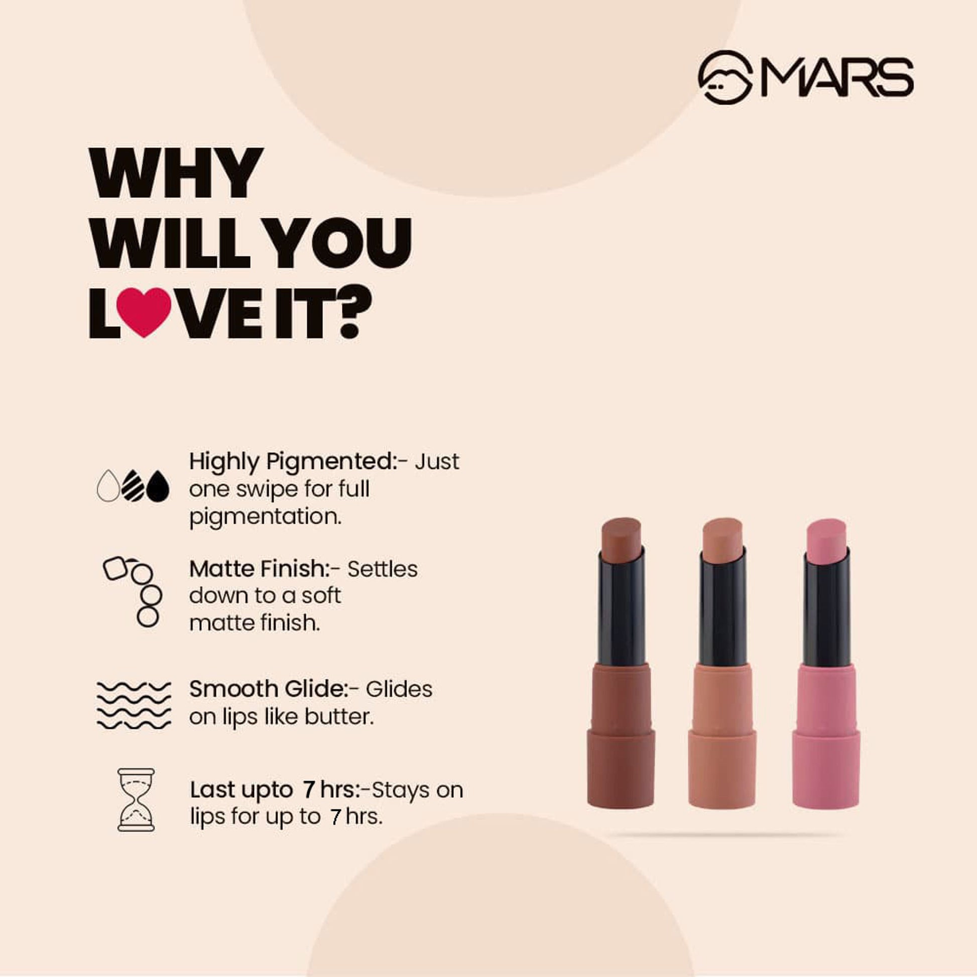 MARS Matte Lipsticks Box - Blushes Nudes