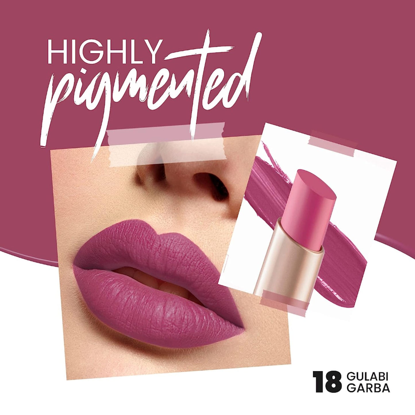 MARS Creamy Matte Lipstick - Gulabi Garba
