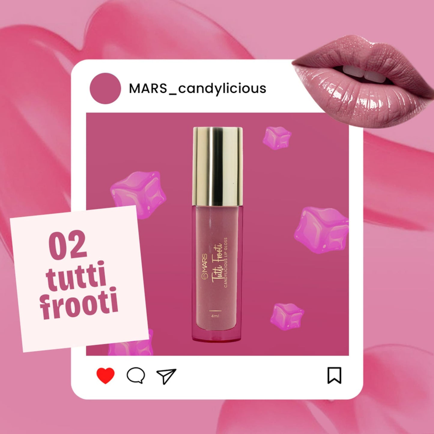 MARS Candylicious Colored Lip Gloss - Tutti Frooti