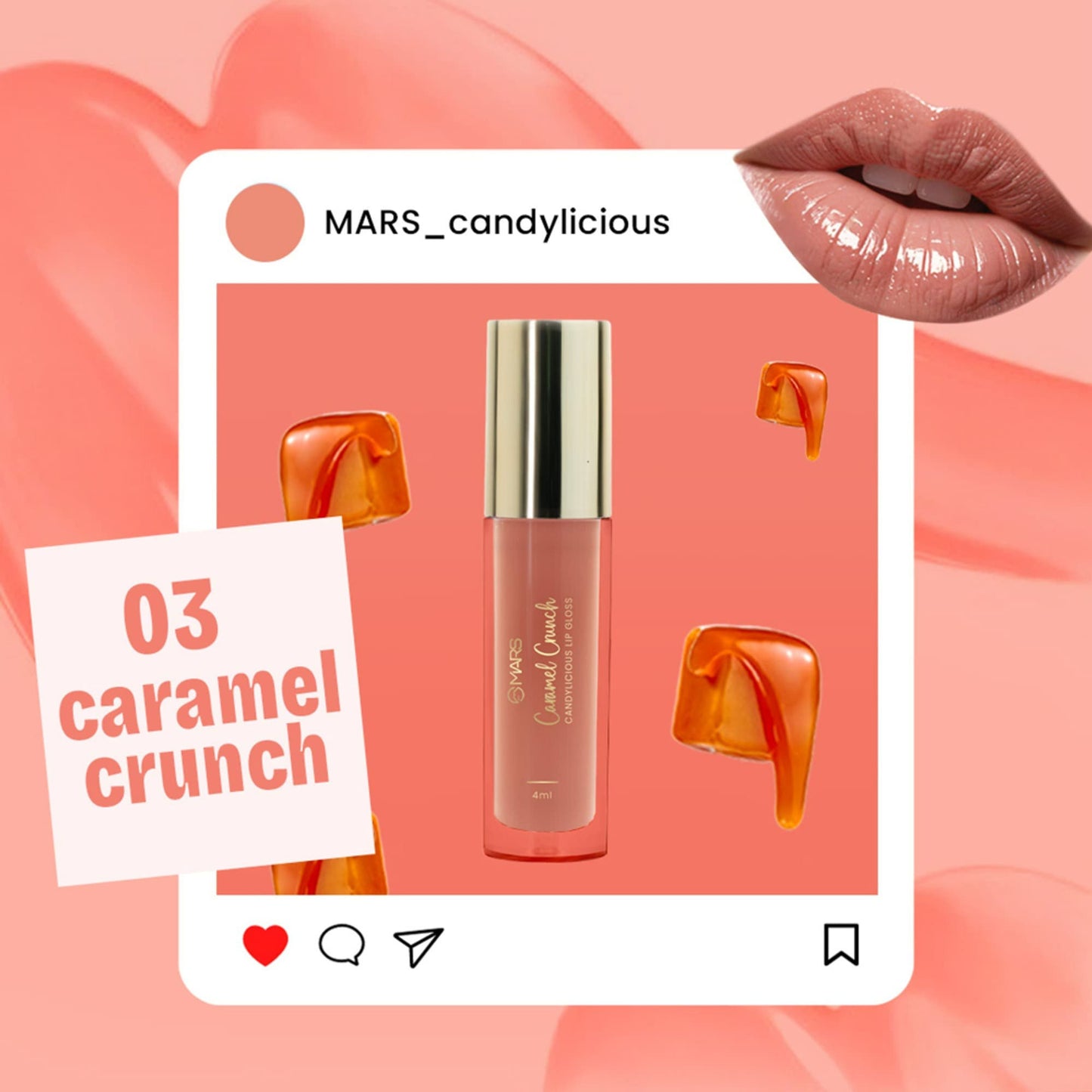 MARS Candylicious Colored Lip Gloss - Caramel Crunch