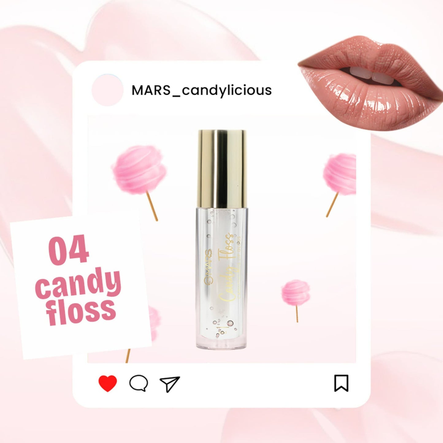 MARS Candylicious Colored Lip Gloss - Candy Floss