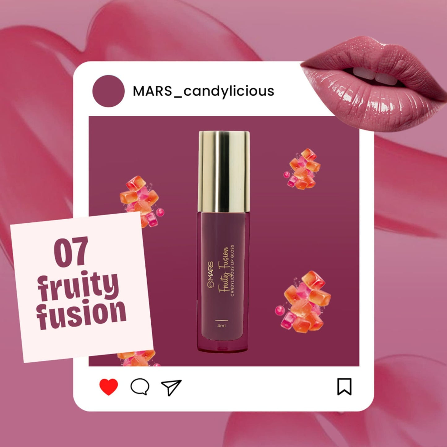 MARS Candylicious Colored Lip Gloss - Fruity Fusion
