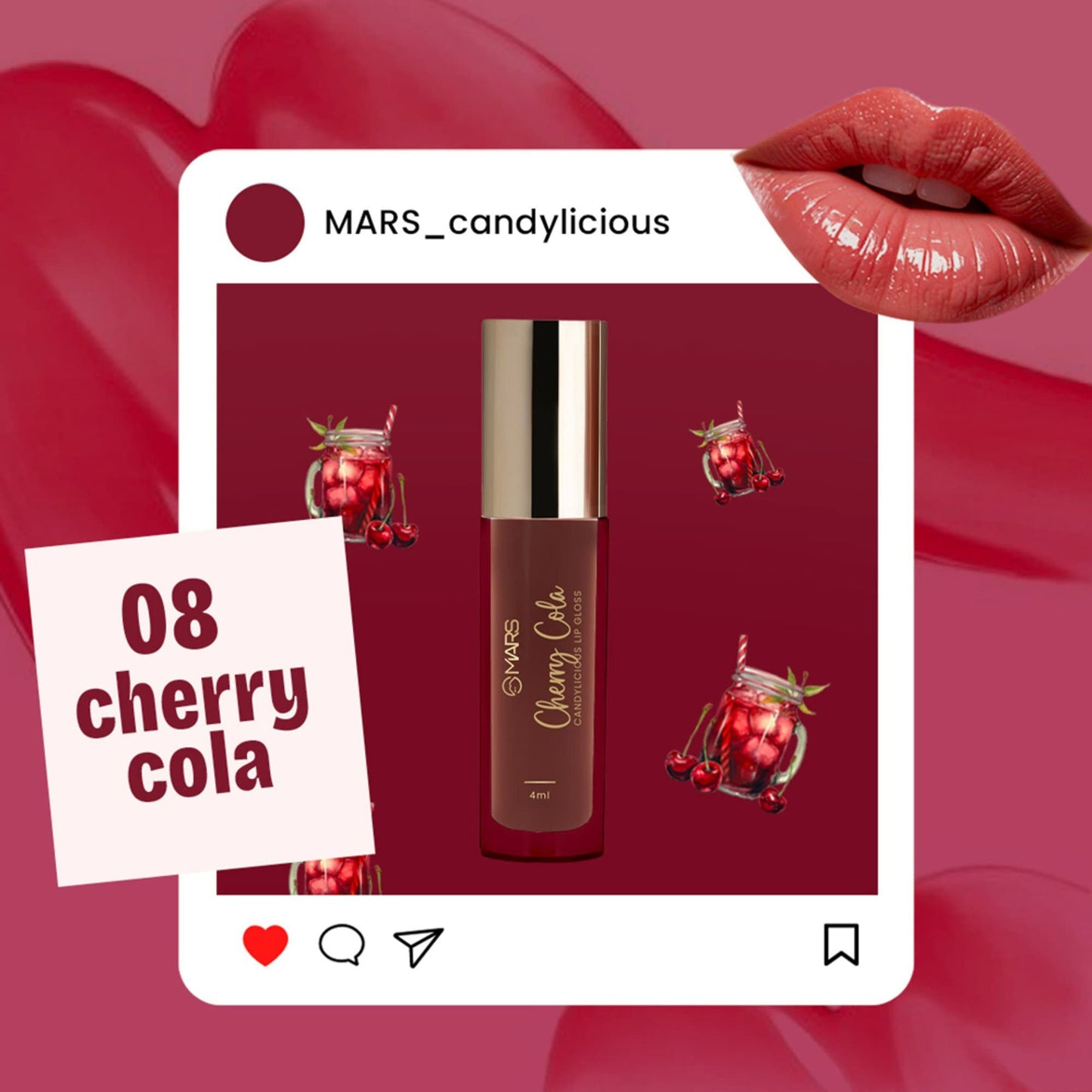 MARS Candylicious Colored Lip Gloss - Cherry Cola