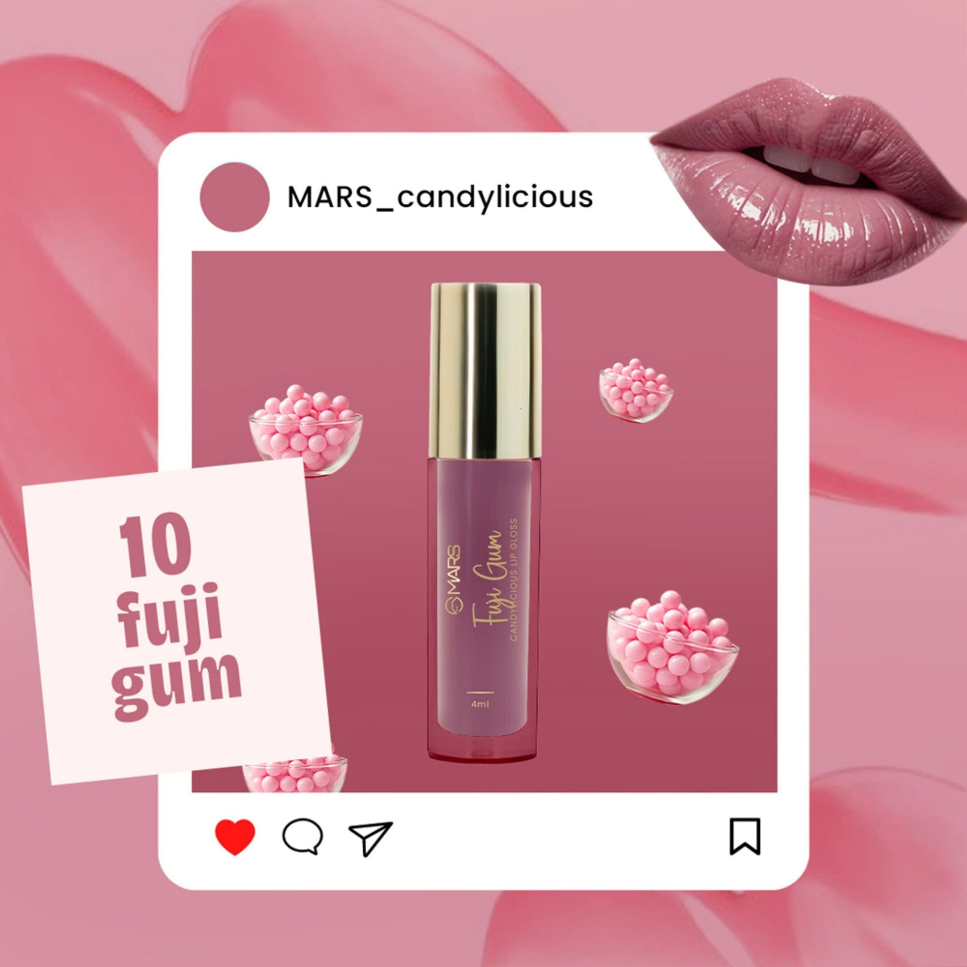 MARS Candylicious Colored Lip Gloss - Fuji Gum