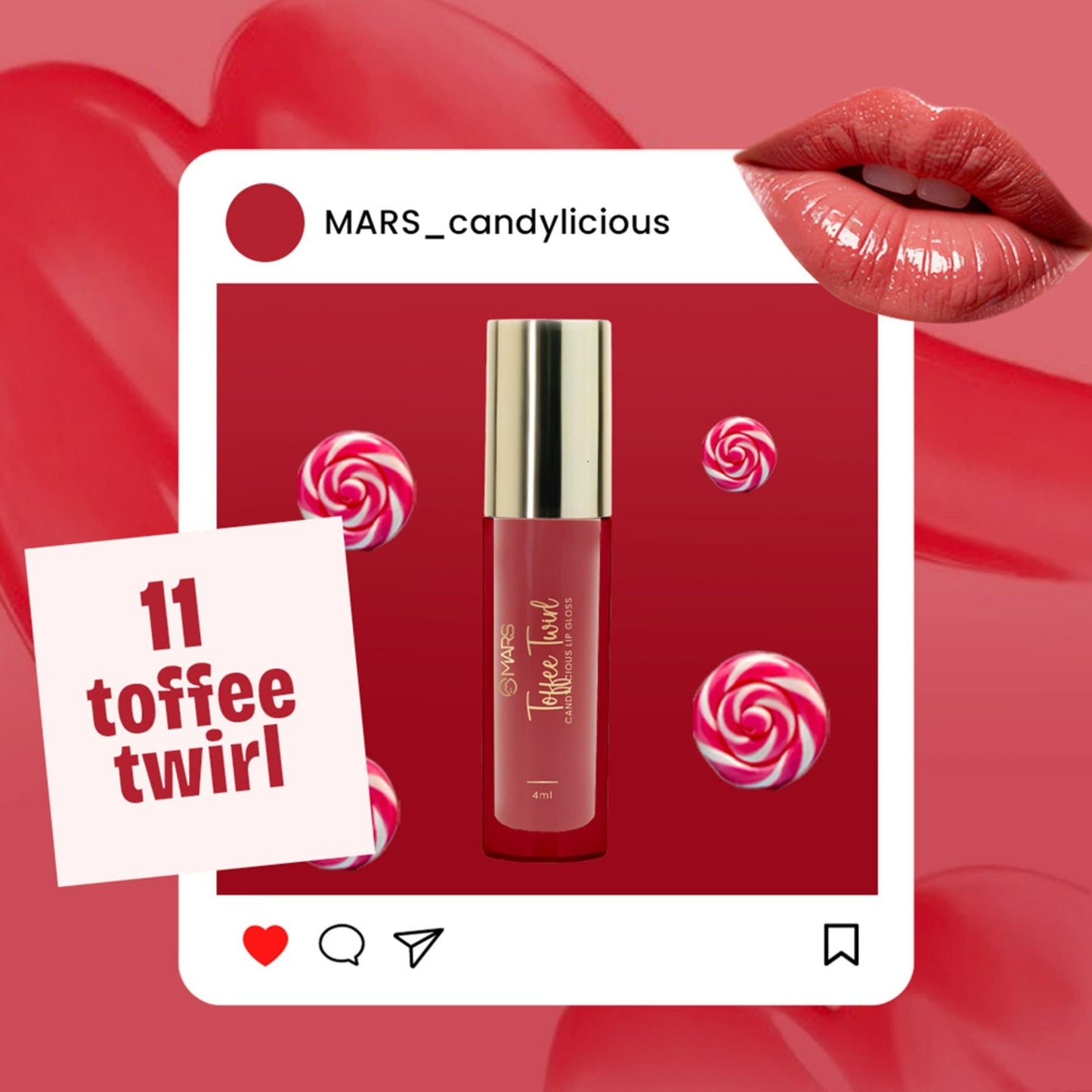 MARS Candylicious Colored Lip Gloss - Toffee Twirl