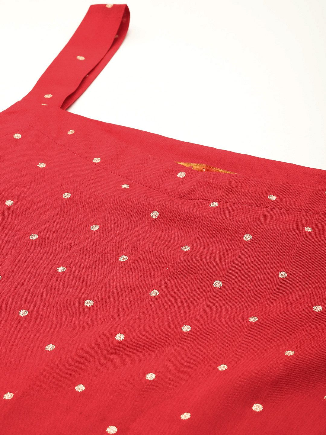 Indyancart IE Zari Chanderi Silk Kurta With Trousers & Dupatta