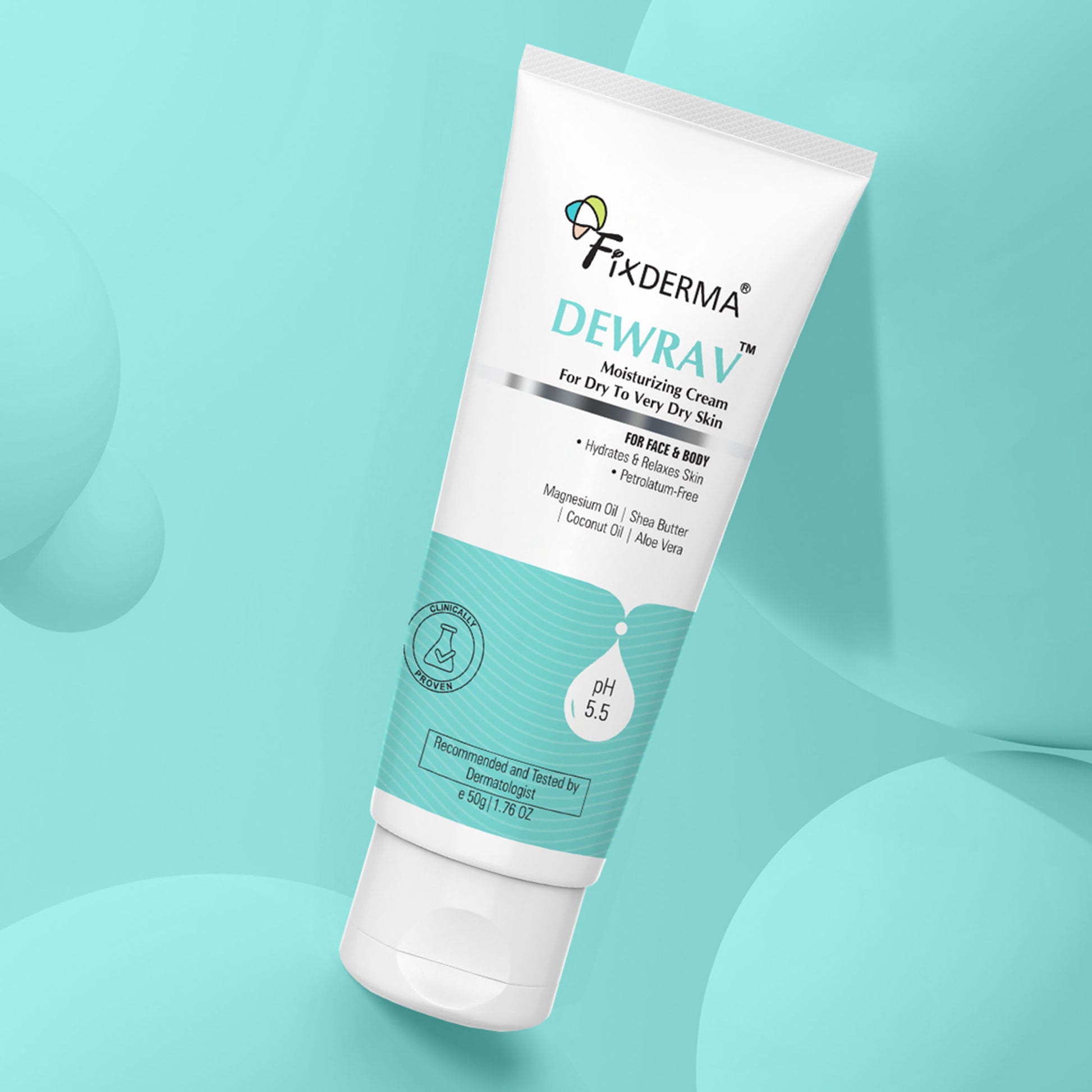 Fixderma Dewrav Moisturizing Cream for Face & Body with Shea Butter For Dry to Very Dry Skin