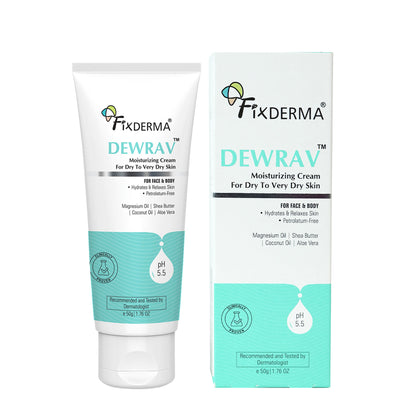 Fixderma Dewrav Moisturizing Cream for Face & Body with Shea Butter For Dry to Very Dry Skin